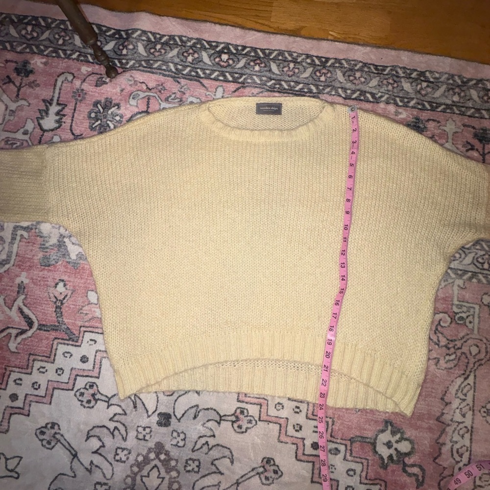 Wooden Ships Cream Women's Crew Neck Sweater - Picture 3 of 7